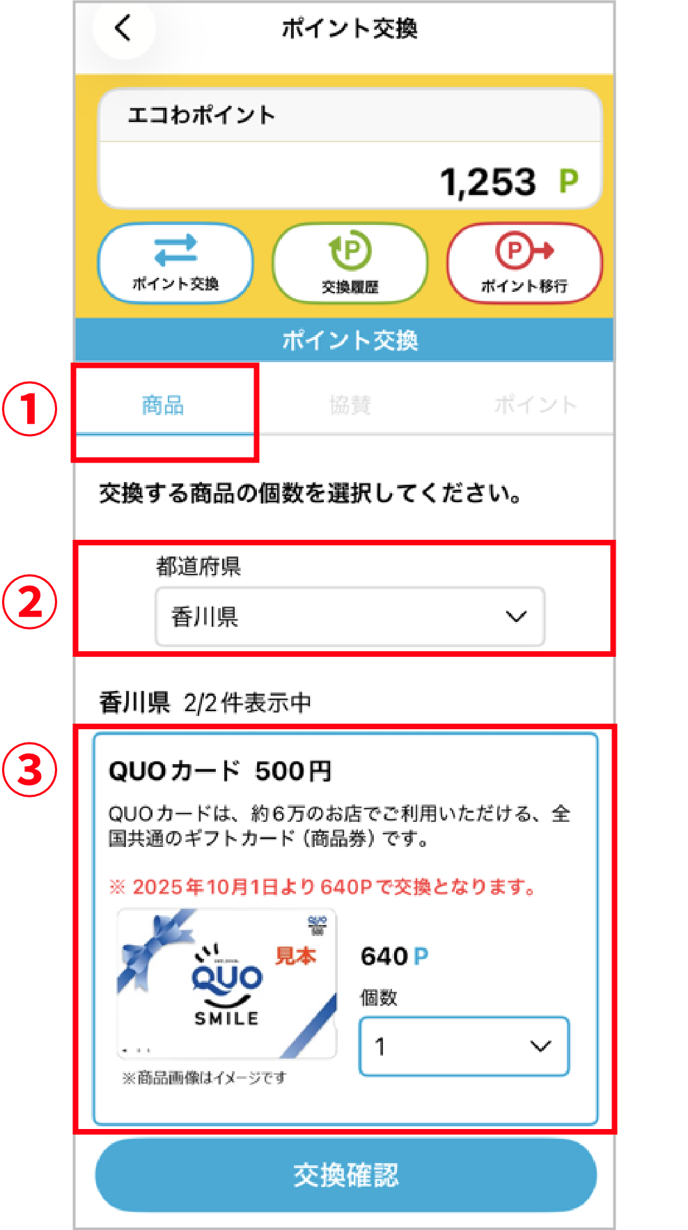商品券と交換